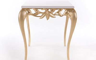 Gold Gilded Lacquered Side Table